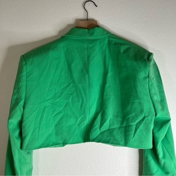 WeWoreWhat x Danielle Bernstein Green Cropped Blazer M - Picture 9 of 10